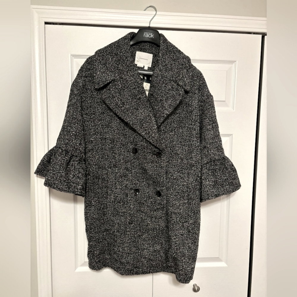 Anthropologie NWT Bell Sleeve Coat